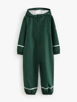 Hot Next Zip Hooded Waterproof Puddlesuit (12mths-10yrs) Green