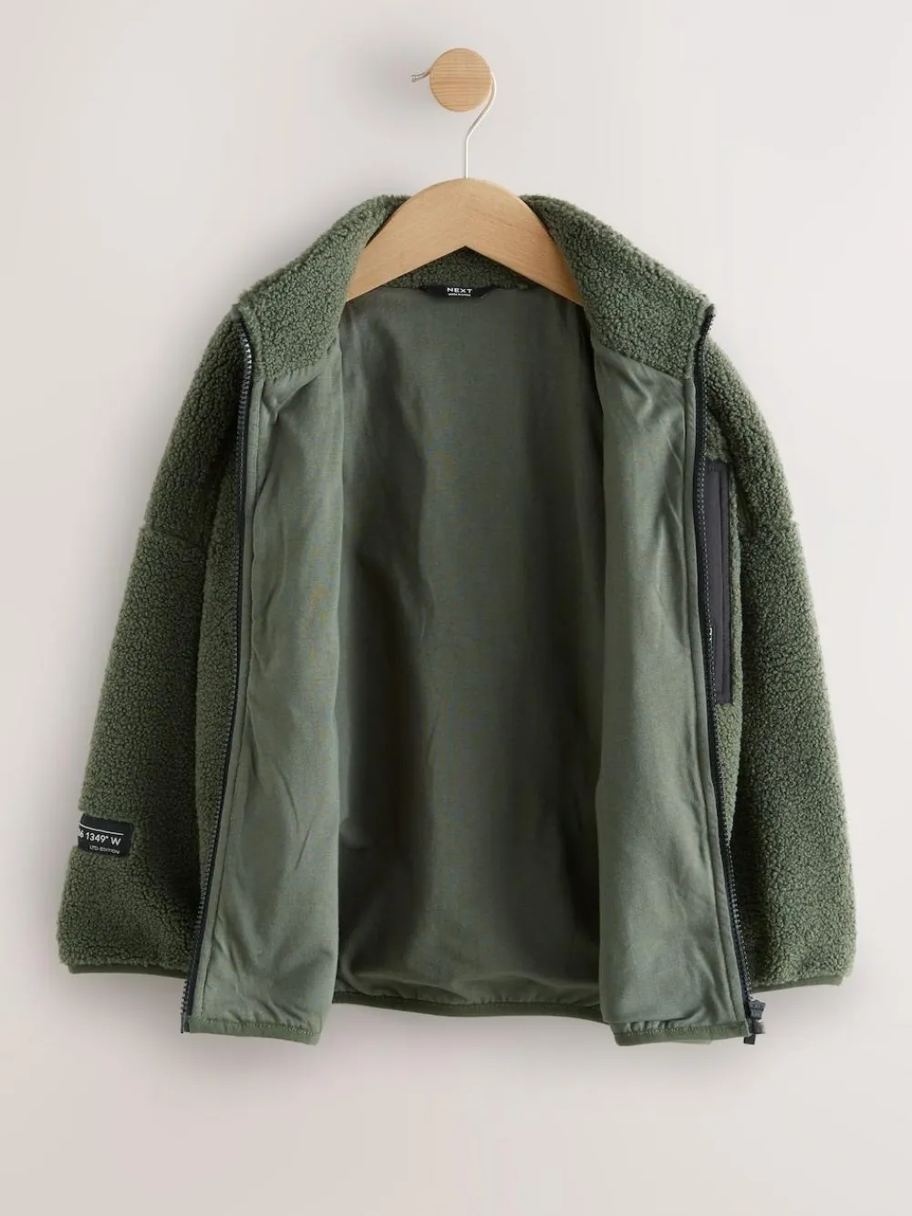 Best Next Zip Through Fleece (3-16yrs) Green
