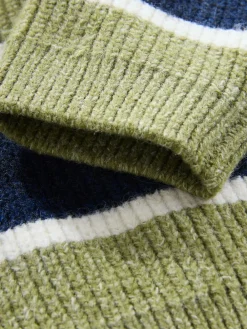 Next Knitted Stripe Rugby Polo Shirt (3mths-7yrs)^BOY Knitwear|Knitwear