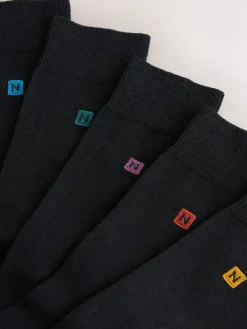 Next 5 Pack Embroidered Lasting Fresh Socks^ Socks|Socks