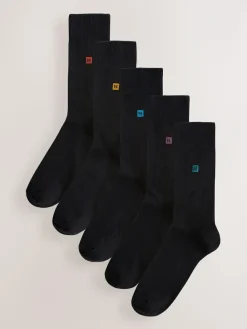 Next 5 Pack Embroidered Lasting Fresh Socks^ Socks|Socks