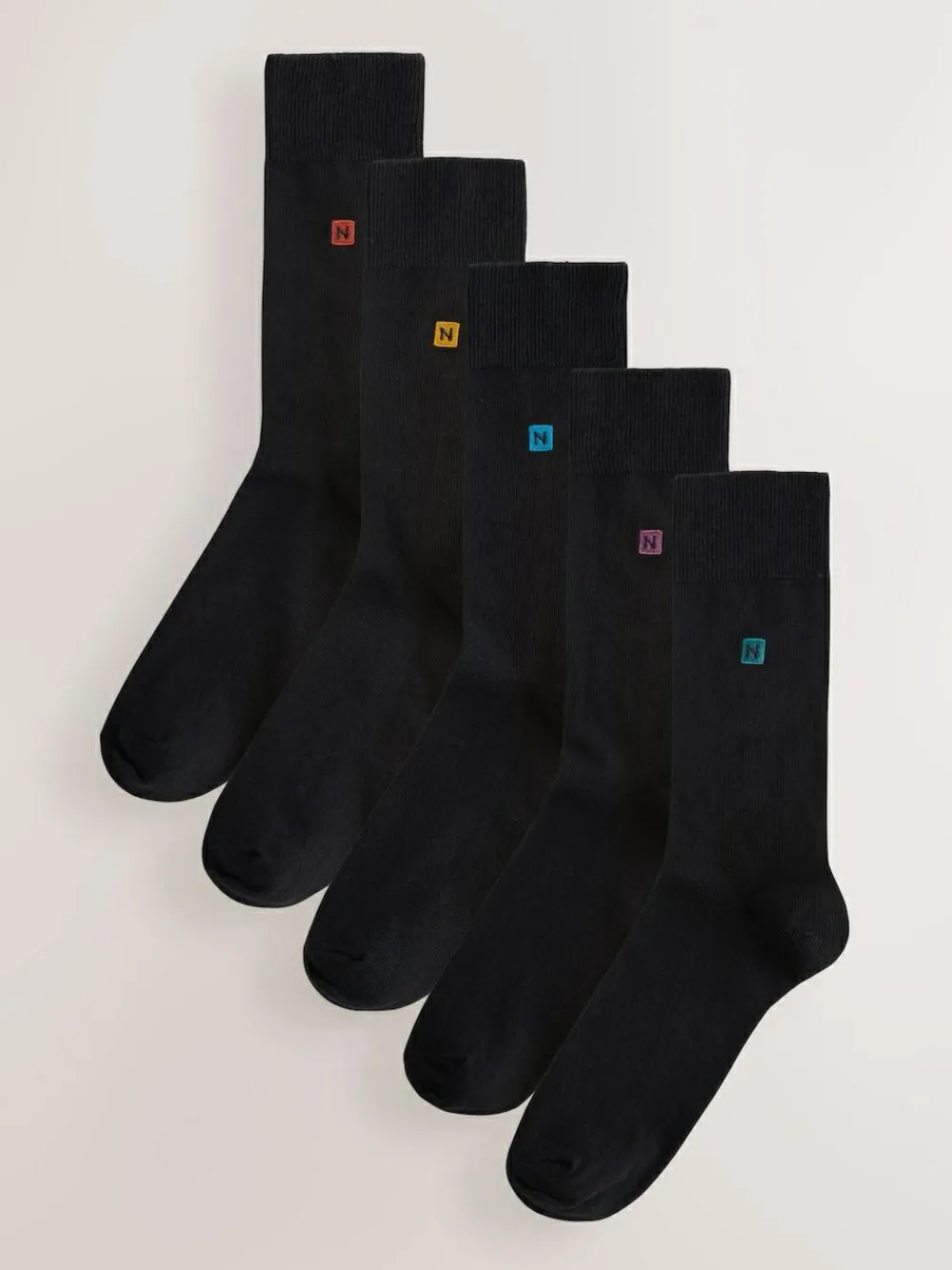 Next 5 Pack Embroidered Lasting Fresh Socks^ Socks|Socks
