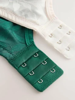 Next DD-G Lace Non Pad Full Cup Bras 2 Pack Green/Ecru