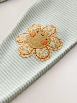 Next Green/Ecru Stripe Bee Embellished Leggings (3mths-7yrs)^ Baby Girls|Pants & Leggings