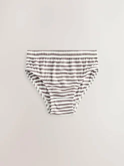 Sale Next Briefs 5 Pack (1.5-16yrs) Green/Ecru Stripe