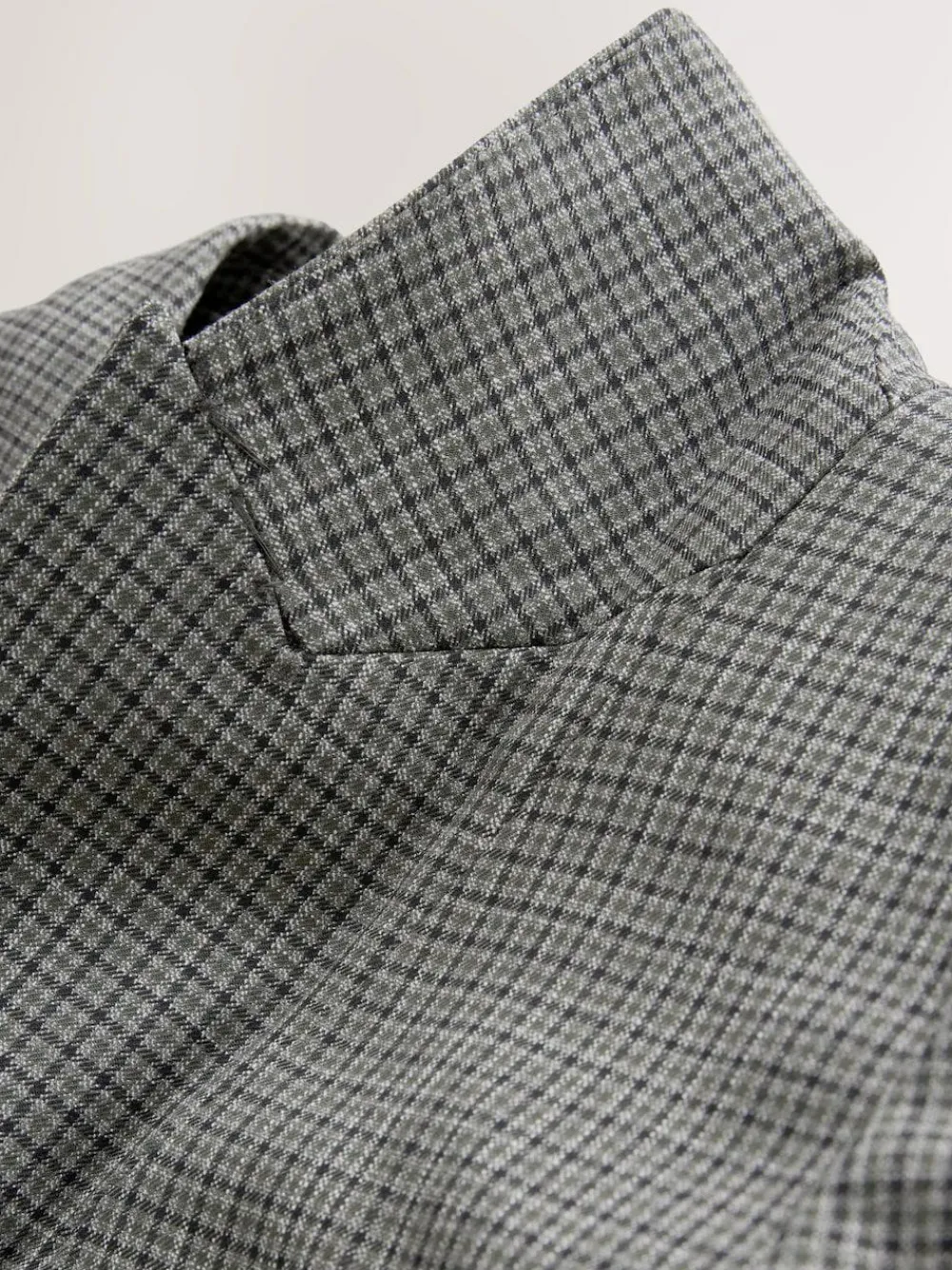 New Next Green/Grey Check Sculpted Tailored Single Breasted Blazer