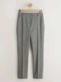 Next Green/Grey Check Slim Trousers^Women Pants|Suits & Tailoring