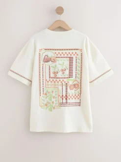 Next Green/Pink Graphic Print Beach T-Shirt