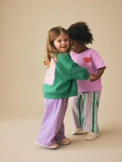 Discount Next Top & Trousers Set 2 Pack (3mths-7yrs) Green/Pink