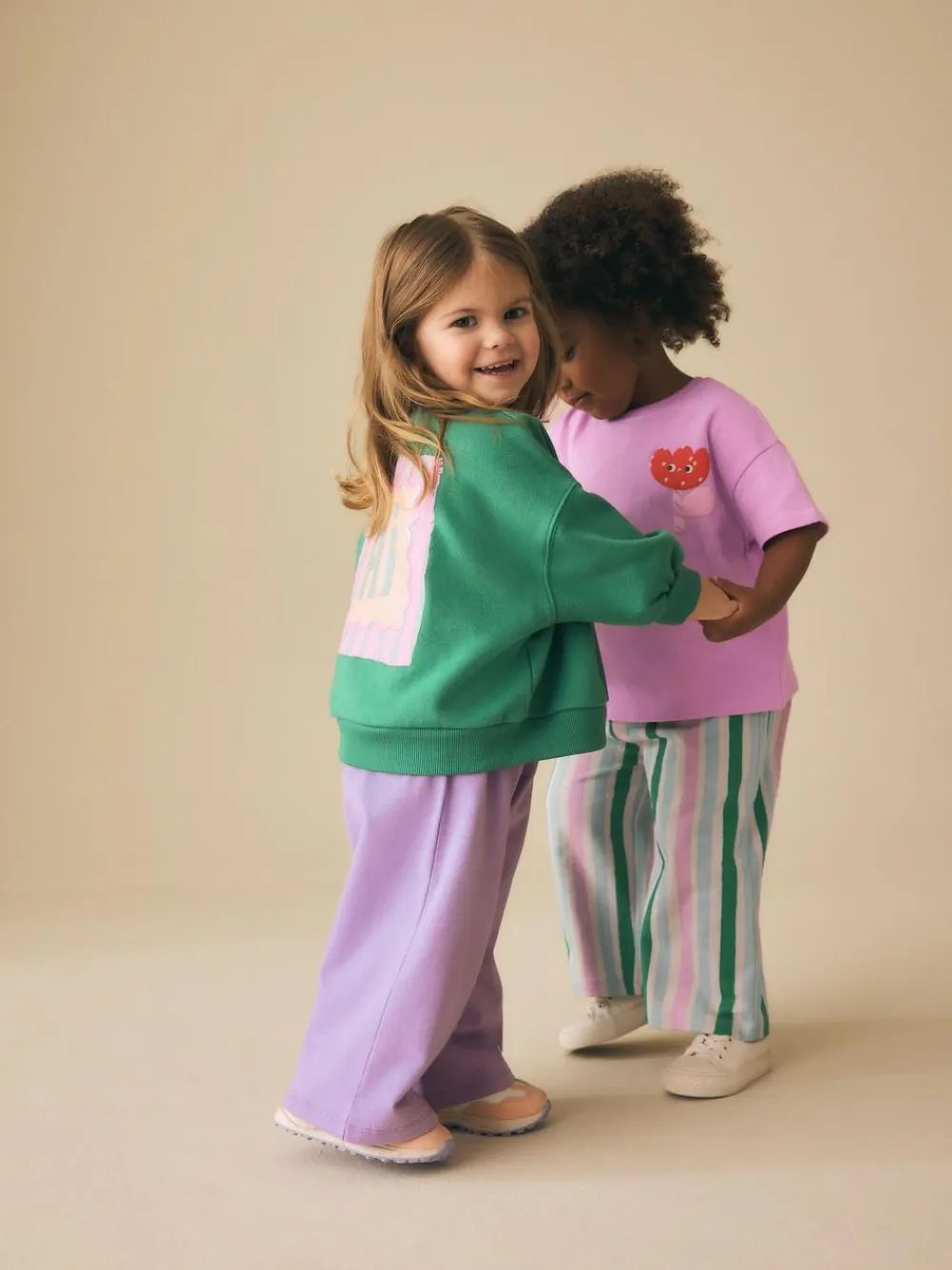 Discount Next Top & Trousers Set 2 Pack (3mths-7yrs) Green/Pink