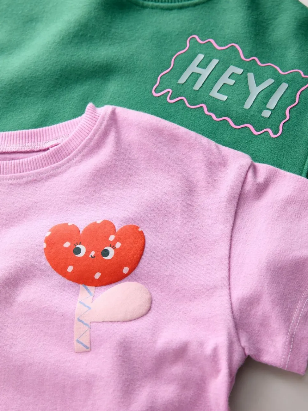 Discount Next Top & Trousers Set 2 Pack (3mths-7yrs) Green/Pink