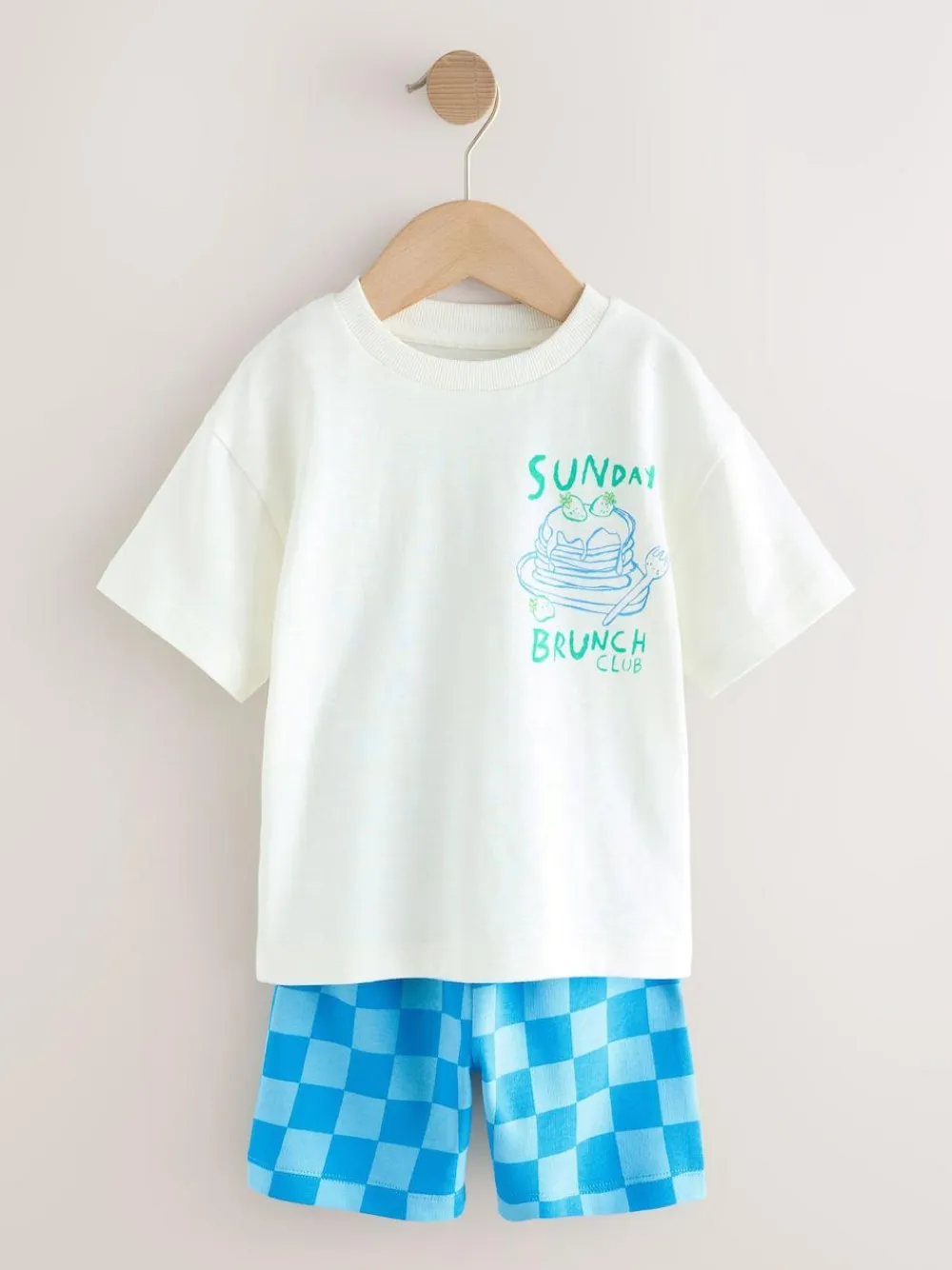 Next Short Sleeve T-Shirt and Shorts Set 2 Pack (3mths-7yrs)^BOY Tops|Shorts