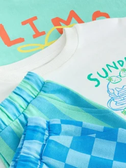 Next Short Sleeve T-Shirt and Shorts Set 2 Pack (3mths-7yrs)^BOY Tops|Shorts