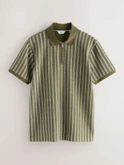 Next Vertical Stripe Quarter Zip Polo Shirt^ Tops & T-Shirts