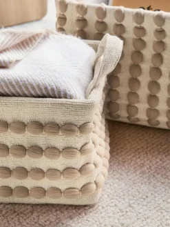 Next Greige Bobbin Set of 2 Storage Basket^ Storage & Organisation