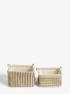 Next Greige Bobbin Set of 2 Storage Basket^ Storage & Organisation