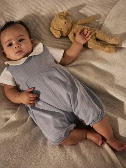 Hot Next Grey 100% Cotton Smart Baby Romper, Bodysuit And Socks Dungarees Set (0mths-2yrs)