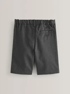 Next 2 Pack Flat Front School Shorts (3-14yrs) Grey