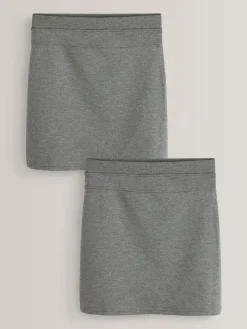 Hot Next 2 Pack Pull-On Jersey Stretch School Pencil Skirts (3-17yrs) Grey
