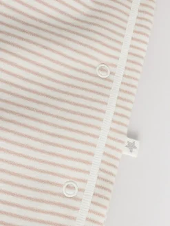 Online Next Grey 3 Pack Zebra 100% Cotton Baby Sleepsuits (0-2yrs)