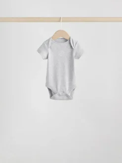 Discount Next Grey Baby Short Sleeved Bodysuits 5 Pack