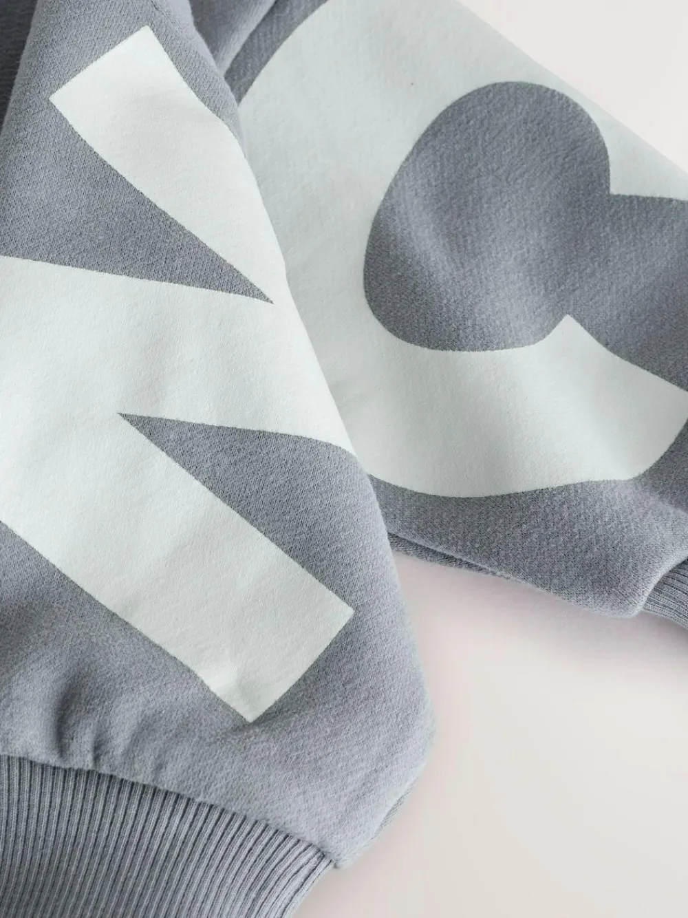 Next Grey Back Printed Crew Neck Jersey Sweatshirt (3mths-7yrs)