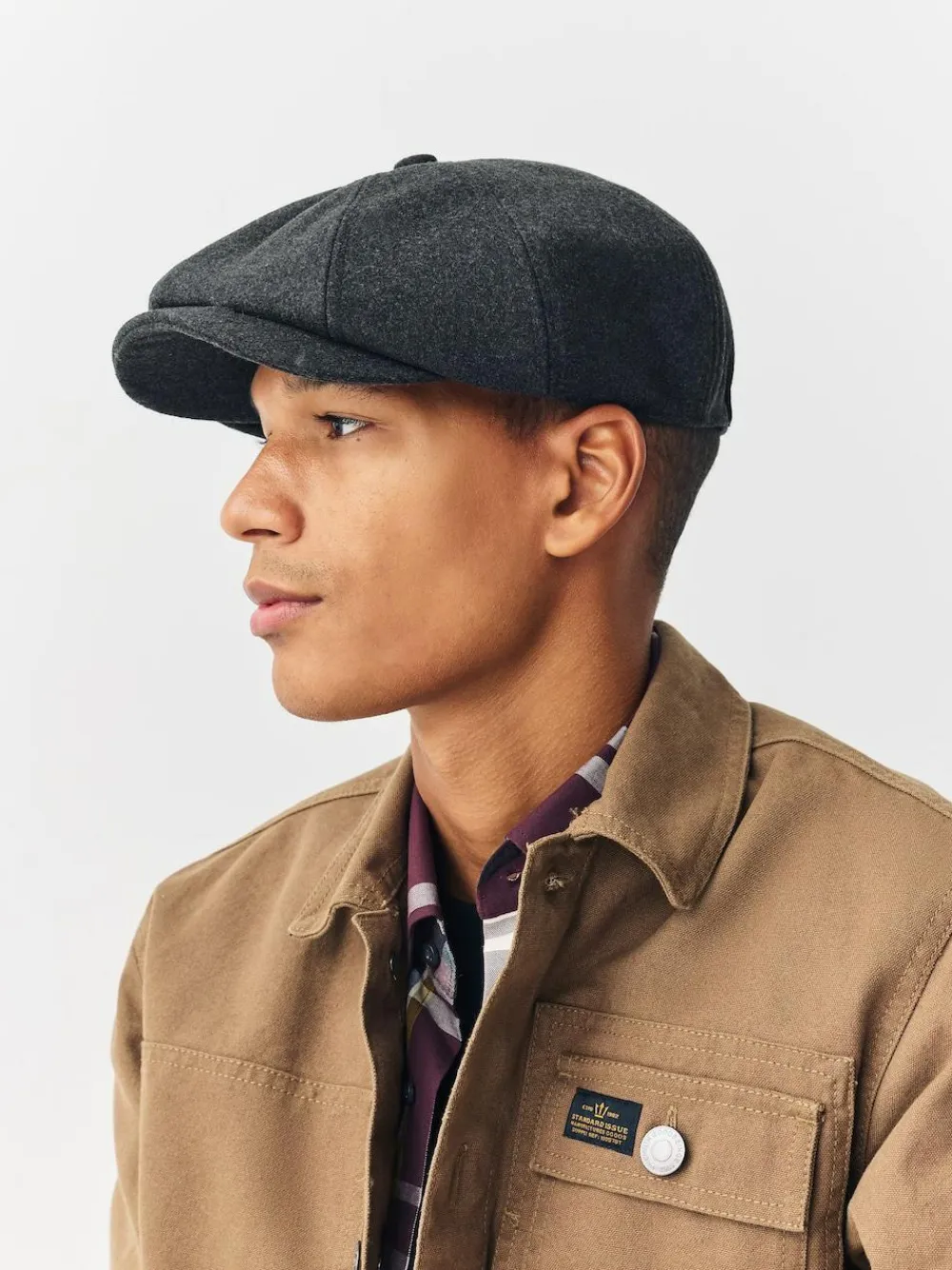 New Next Baker Boy Hat Grey