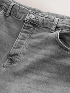 New Next Barrel Fit Vintage Wash Denim Jeans Grey