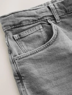 New Next Barrel Fit Vintage Wash Denim Jeans Grey