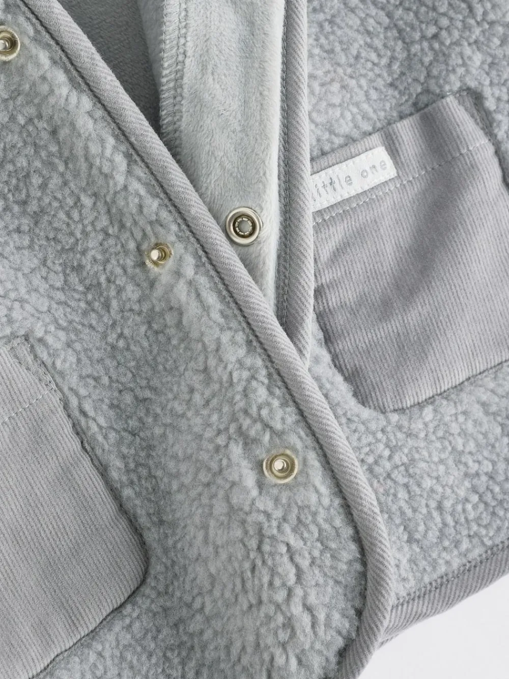 Outlet Next Grey Bear Cosy Borg Fleece Baby Jacket