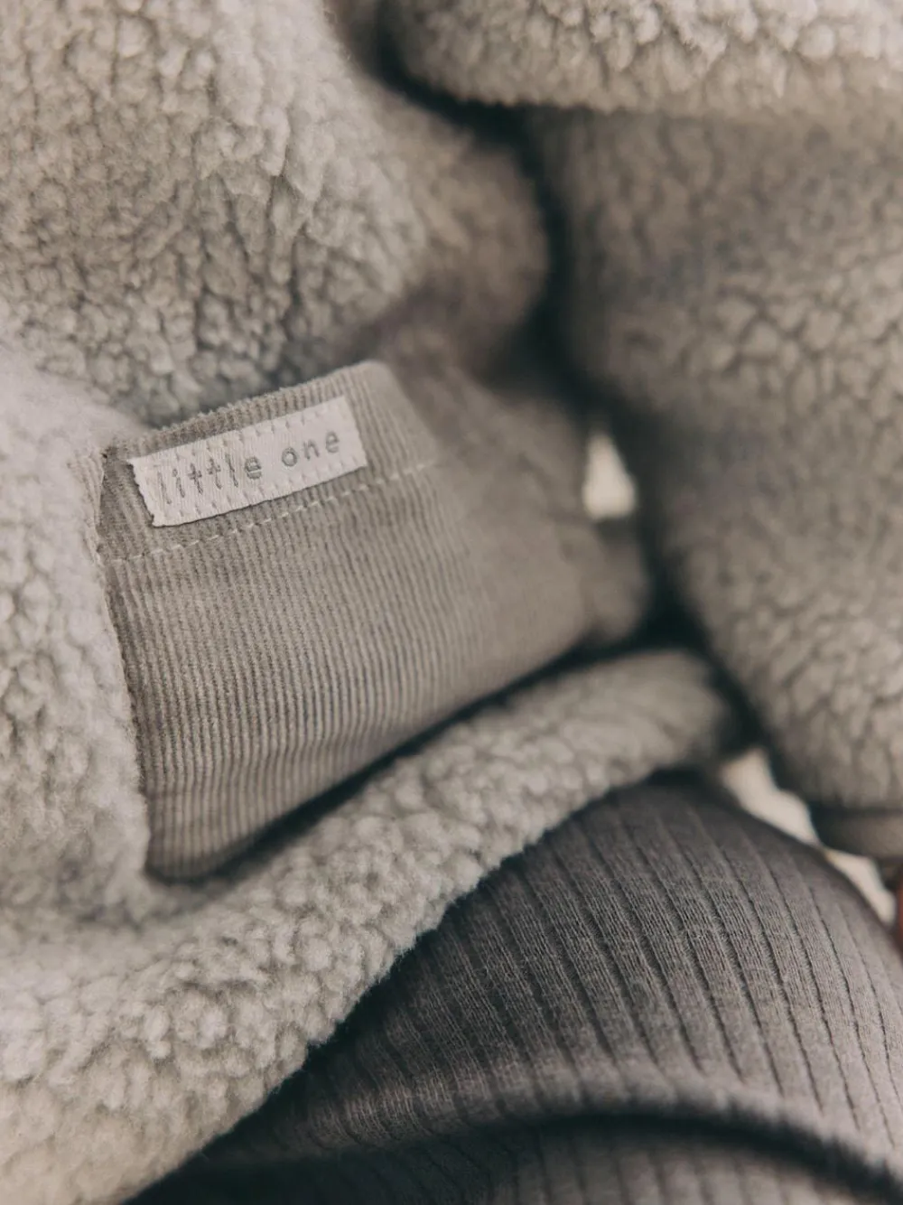 Outlet Next Grey Bear Cosy Borg Fleece Baby Jacket