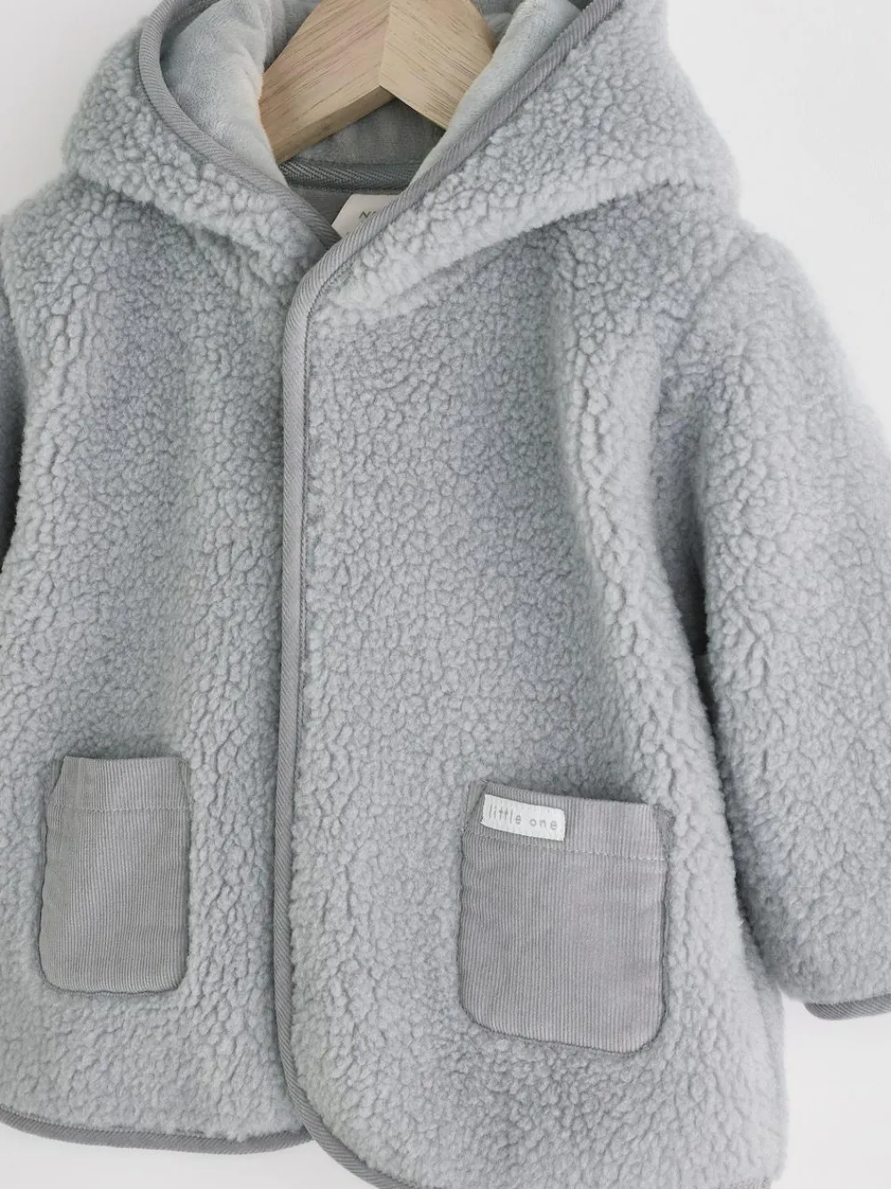 Outlet Next Grey Bear Cosy Borg Fleece Baby Jacket