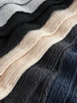 Next Cotton Rich Cable Tights 5 Pack^ Socks & Tights|Socks & Tights