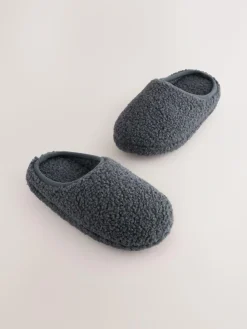 Next Grey Borg Warm Lined Slipper Mules^BOY Nightwear