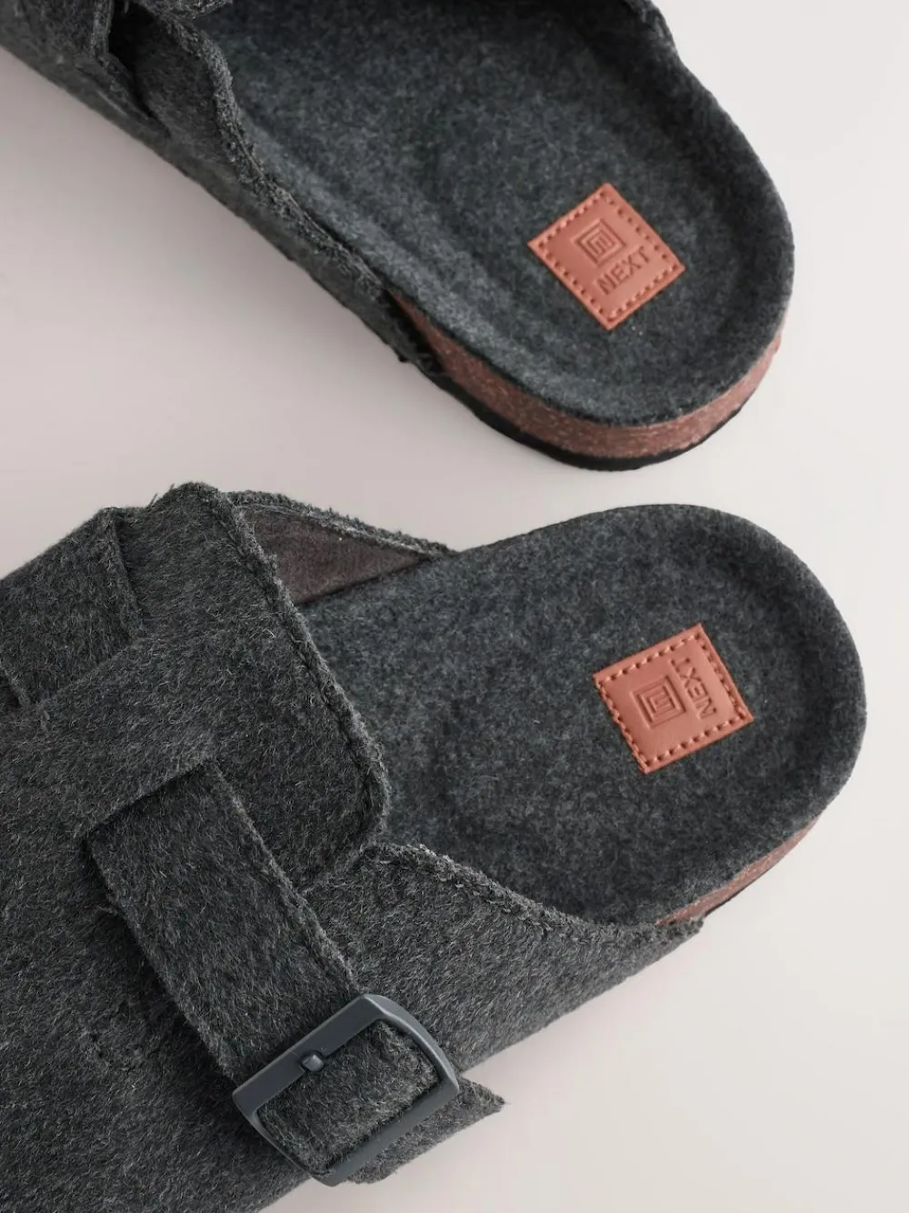 Next Grey Buckle Mule Slippers^ Slippers|Slippers