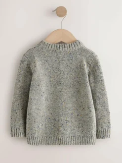 Next Grey Car Knitted Jumper (3mths-7yrs)^BOY Baby Winter Clothing|Cosy Club