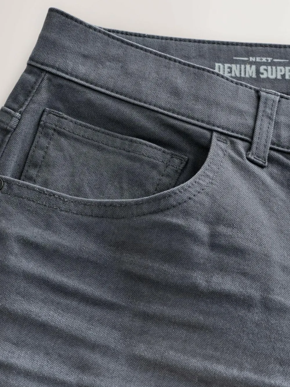 Discount Next Grey Charcoal Regular Tapered Fit Classic Stretch Jeans