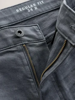 Discount Next Grey Charcoal Regular Tapered Fit Classic Stretch Jeans