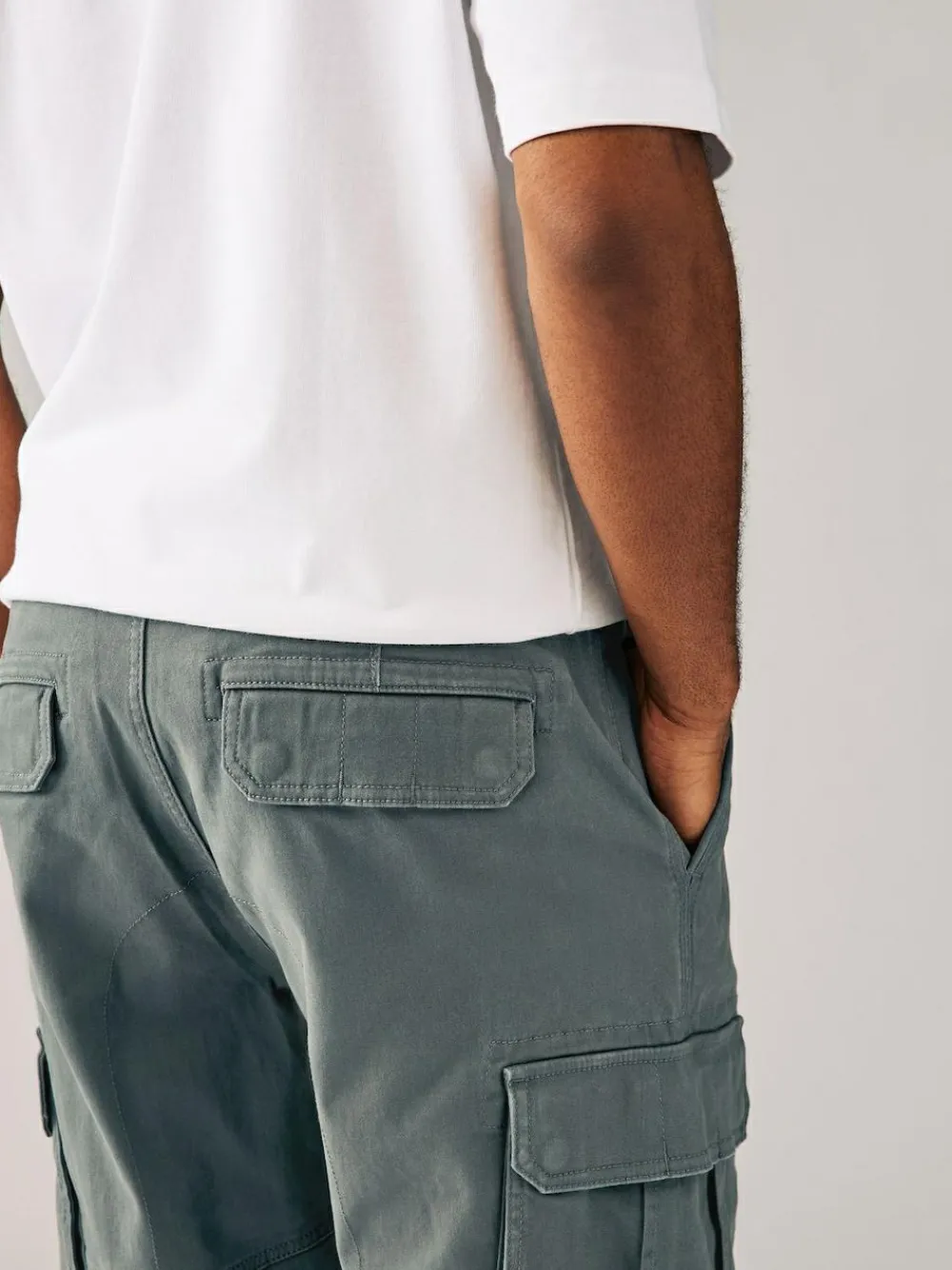 Next Relaxed Fit Cotton Stretch Cargo Trousers^ Pants & Chinos