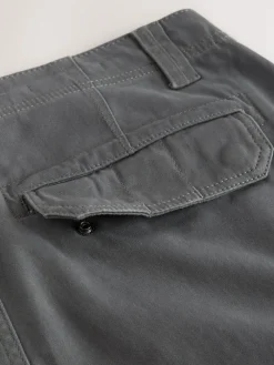 New Next Skinny Fit Cotton Stretch Cargo Trousers Grey Charcoal