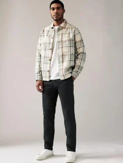 Best Next Grey Charcoal Slim Fit Stretch Chinos Trousers