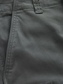 Next Grey Charcoal Straight Fit Cotton Stretch Cargo Trousers^ Pants & Chinos