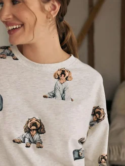 Next Grey Charlie The Cockapoo Cotton Nightie^Women All Night & Lounge