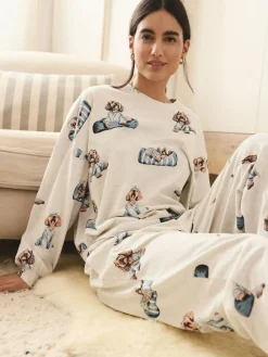 Clearance Next Grey Charlie The Cockapoo Long Sleeve Pyjamas