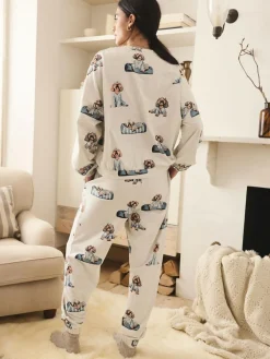 Clearance Next Grey Charlie The Cockapoo Long Sleeve Pyjamas