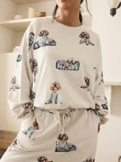 Clearance Next Grey Charlie The Cockapoo Long Sleeve Pyjamas