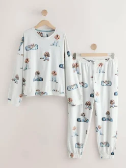Clearance Next Grey Charlie The Cockapoo Long Sleeve Pyjamas