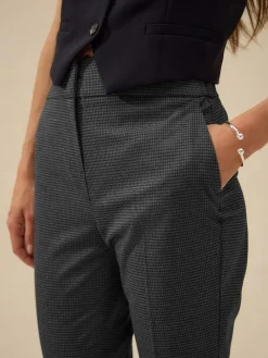 Hot Next Grey Check Bootcut Sculpting Tailored Trousers