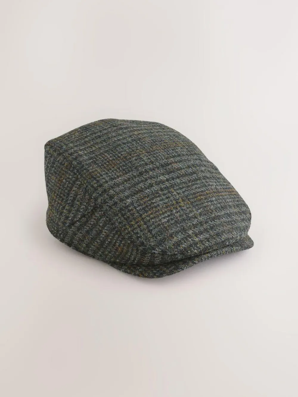 Discount Next Grey Check Harris Tweed Flat Cap