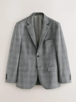Next Grey Check Muscle Fit Motionflex Stretch Suit Jacket^ Grey Suits